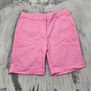 Chadwicks Shorts Womens 10 Pink Twill Bermuda Stretch Cotton Casual Summer